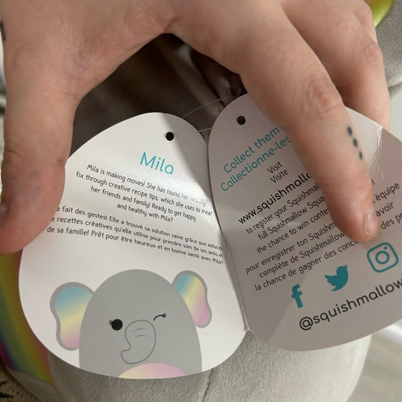 NWT Squishmallow Mila the Elephant 12” Plush - Picture 3 of 3